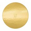 Vassoio Tondo Liscio Ø 20 cm Oro/Nero – Cartone da 5 kg