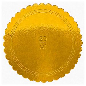 Vassoio Tondo Cappato Ø 20 cm Oro/Nero – Cartone da 5 kg