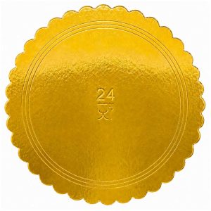 Vassoio Tondo Cappato Ø 24 cm Oro/Nero – Cartone da 5 kg
