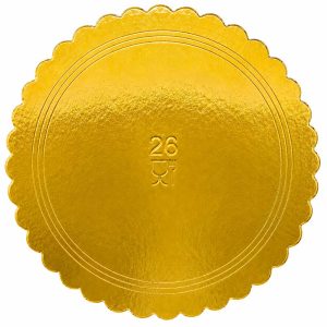 Vassoio Tondo Cappato Ø 26 cm Oro/Nero – Cartone da 5 kg