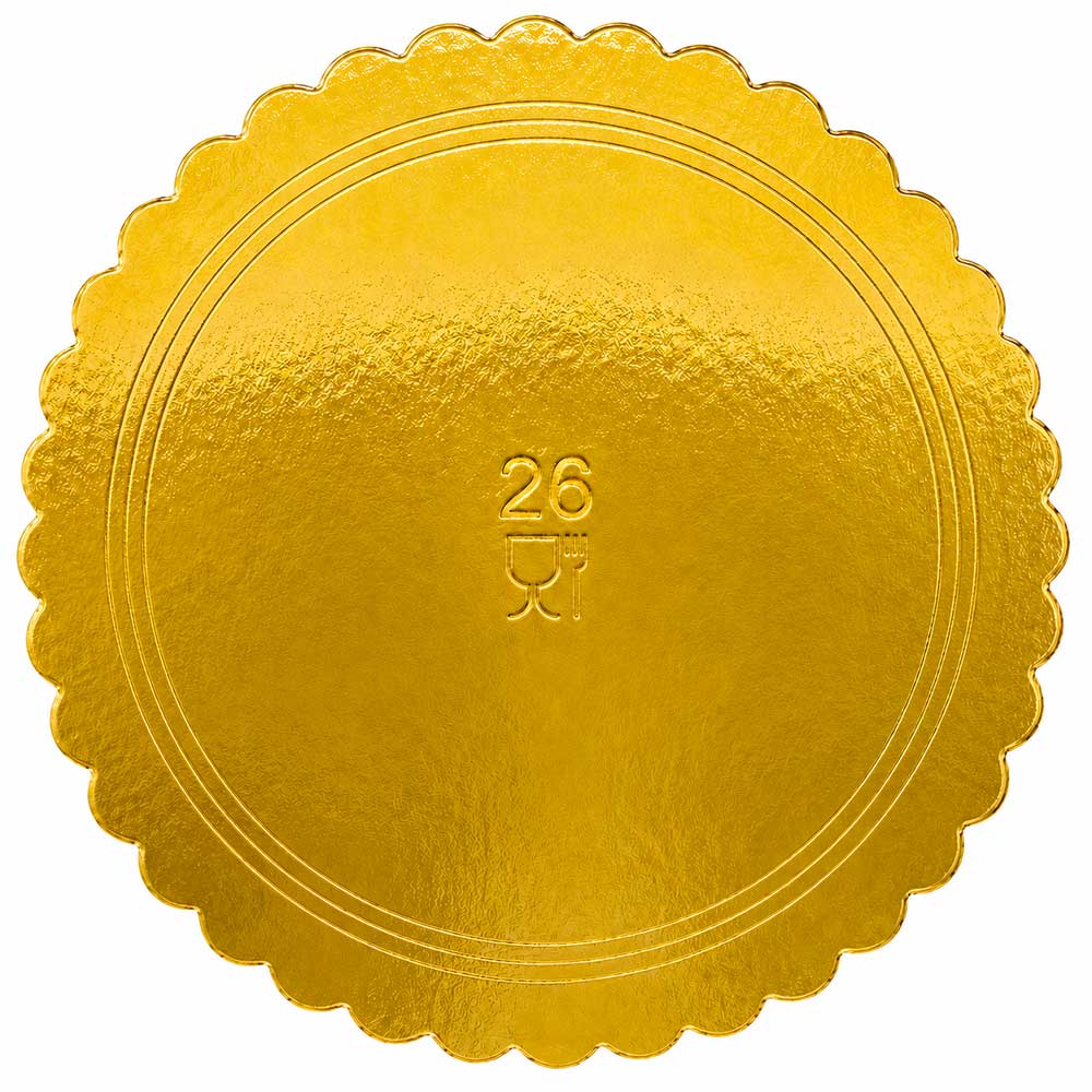 Vassoio Tondo Cappato Ø 26 cm Oro/Nero – Cartone da 5 kg