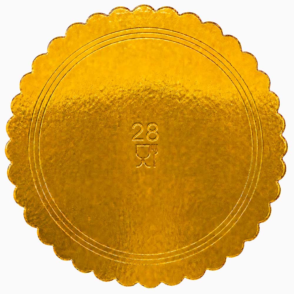 Vassoio Tondo Cappato Ø 28 cm Oro/Nero – Cartone da 5 kg