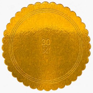 Vassoio Tondo Cappato Ø 30 cm Oro/Nero – Cartone da 5 kg