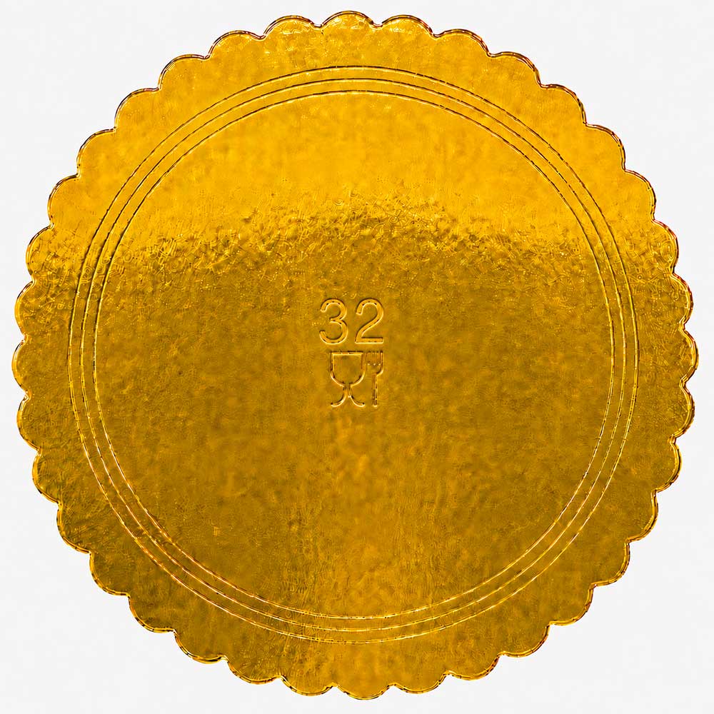 Vassoio Tondo Cappato Ø 32 cm Oro/Nero – Cartone da 5 kg