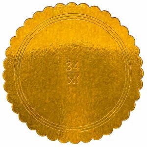 Vassoio Tondo Cappato Ø 34 cm Oro/Nero – Cartone da 5 kg