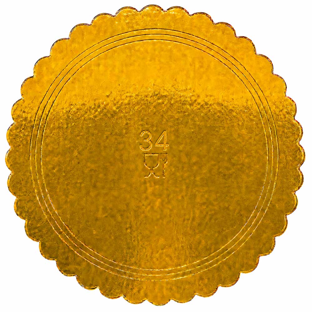 Vassoio Tondo Cappato Ø 34 cm Oro/Nero – Cartone da 5 kg