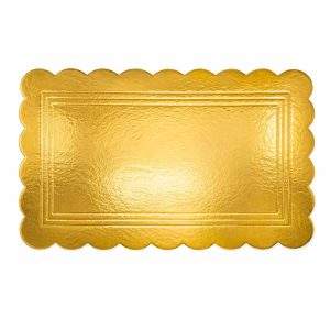 Vassoio Rettangolare Cappato 15ร30 cm Oro/Nero โ Cartone da 5 kg