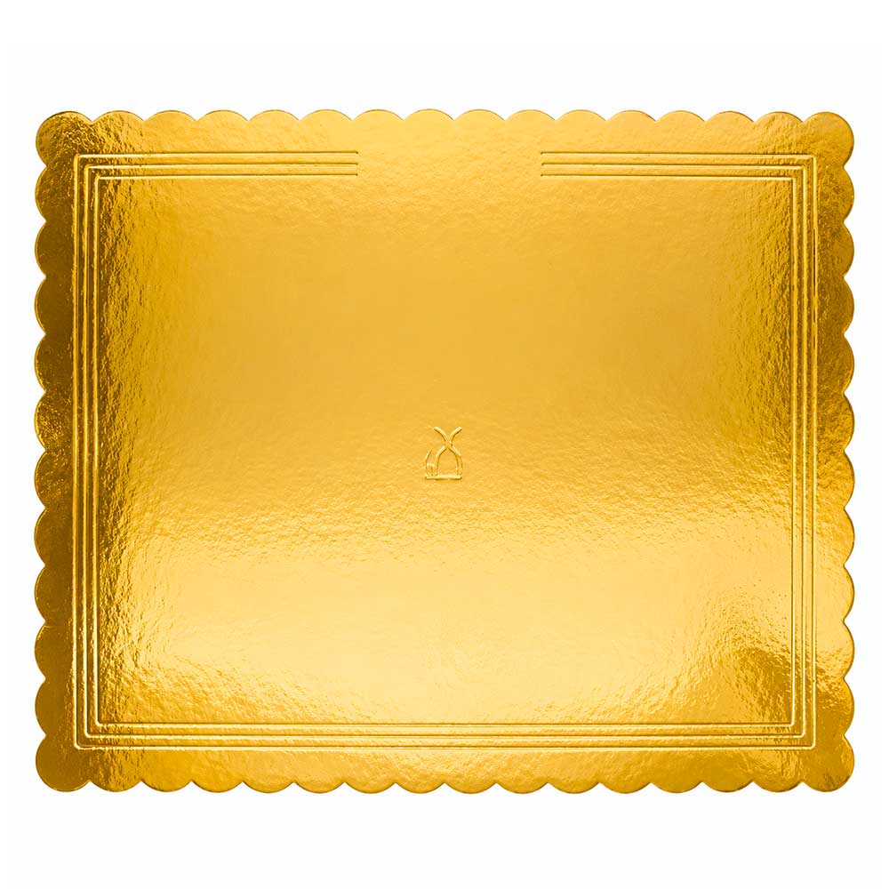 Vassoio Rettangolare Cappato 30×41 cm Oro/Nero – Cartone da 5 kg